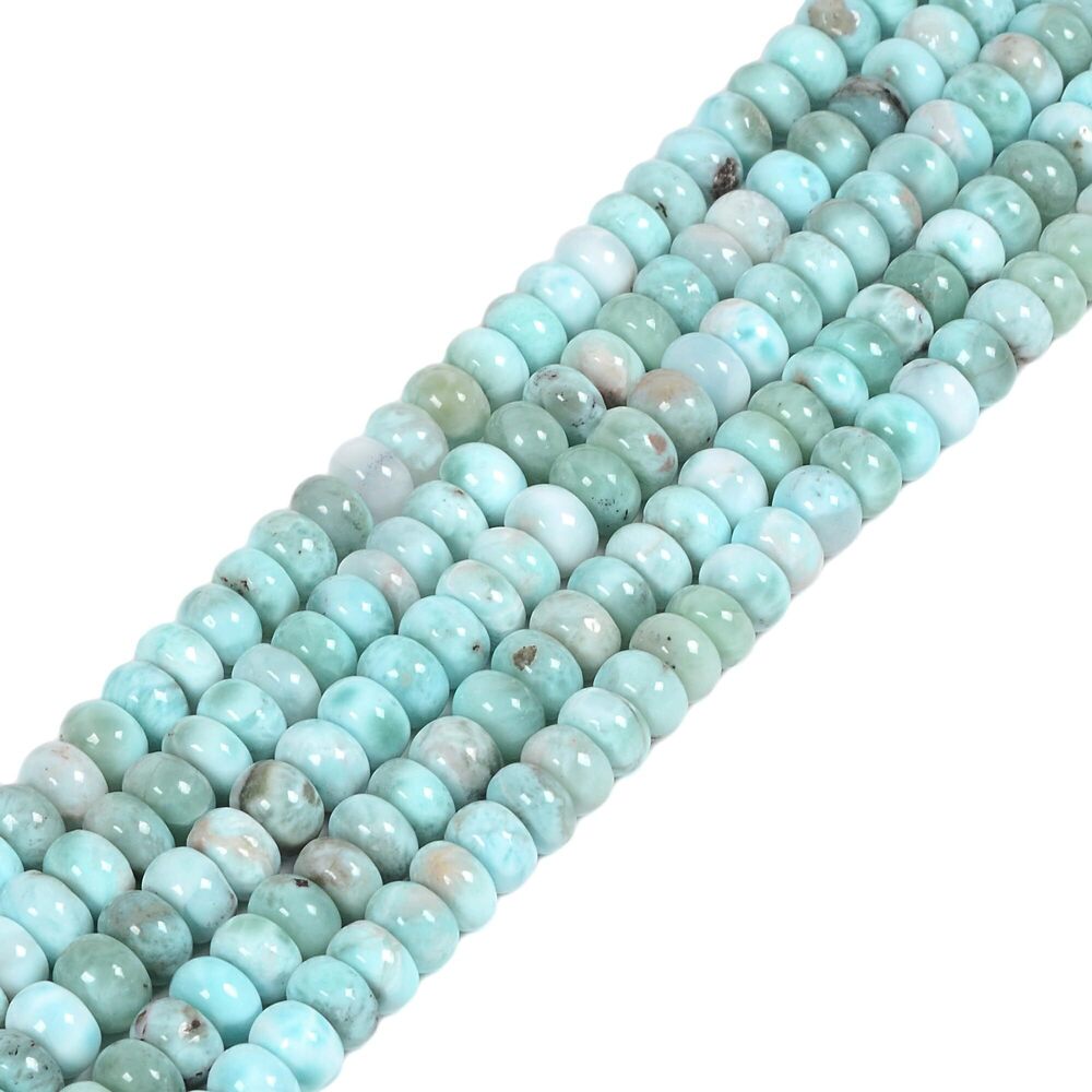 2944 Natural Larimar 5mm Rondelle Loose Beads 15 Inch for DIY Jewelry